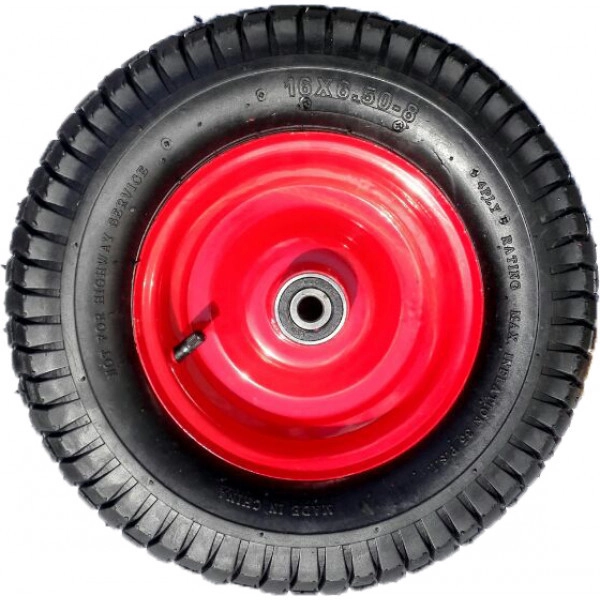 Пневматическое колесо D260мм 3.50-4 с подшипником (сим.ступица D20)