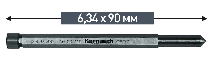 Штифт направляющий 6.34x102 мм Karnasch 20.1271