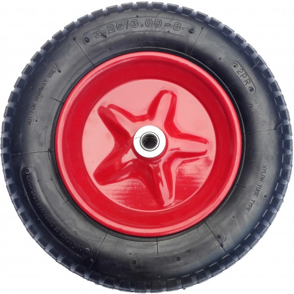 Пневматическое колесо D370мм 3.50-8 с подщипником (сим.ступица D16)