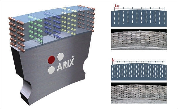 Сегмент алмазный ARIX C2X20 (14х3,1х10R) для коронок 32-36 мм