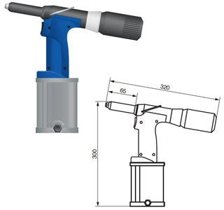Пневмогидравлический заклепочник Bralo ВМ-917