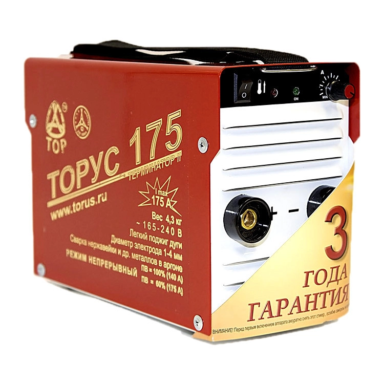 Сварочный аппарат инвертор TOP ТОРУС-175 ТЕРМИНАТОР-2 +провода