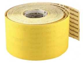 Шлифовальная бумага GermaFlex 115мм/50м P80 Yellow в рулонах на бумажной основе