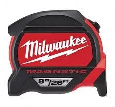 Рулетка Milwaukee ПРЕМИУМ магнитная 8 м-26фт