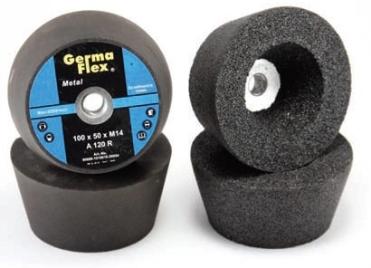 Конусный (чашечный) шлифовальный камень GermaFlex 100/50 М14 P60 Stroker A (по металлу)