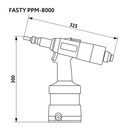 Пневмогидравлический заклепочник для резьбовых заклепок Fasty PPM 8000 цена 204 310 ₽ за шт Пневмогидравлический заклепочник для резьбовых заклепок Fasty PPM 8000 стоимость 204 310 ₽