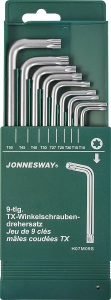 Набор угловых ключей TORX Jonnesway H07M09S