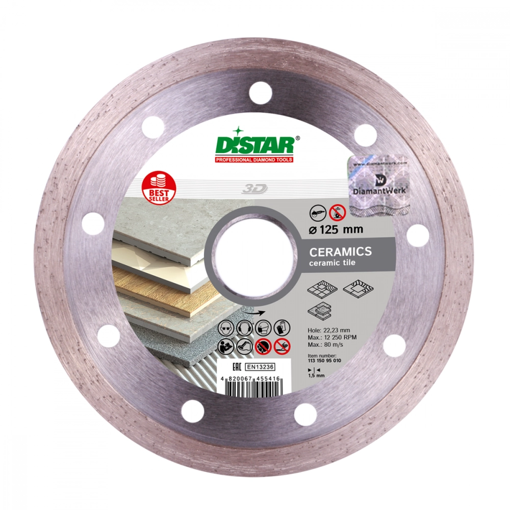 Алмазный диск DISTAR 1A1R Bestseller Ceramics D125 Алмазный диск DISTAR 1A1R Bestseller Ceramics D125
