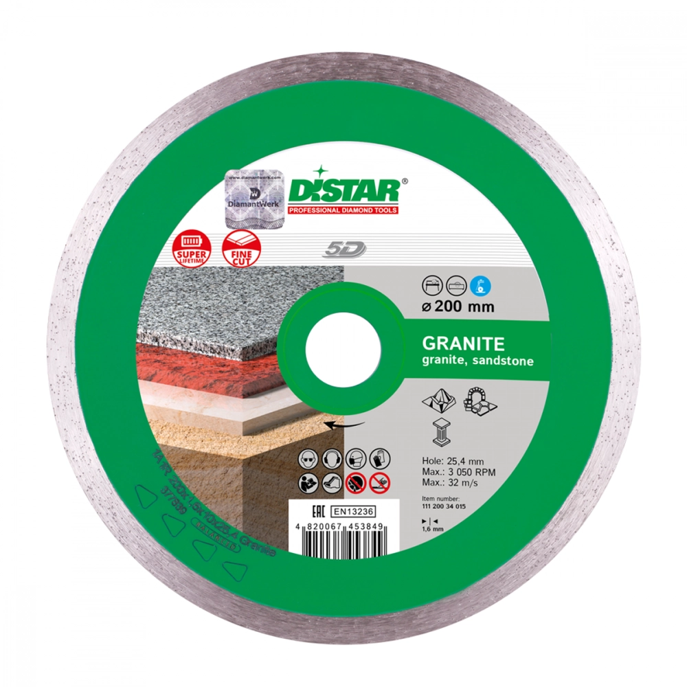 Алмазный диск DISTAR 1A1R GRANITE D125 Алмазный диск DISTAR 1A1R GRANITE D125