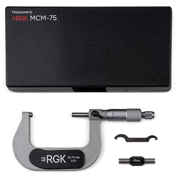 Микрометр RGK MCM-75 с поверкой (727250) : GEOC727250 Микрометр RGK MCM-75 с поверкой (727250) : 3 990 ₽