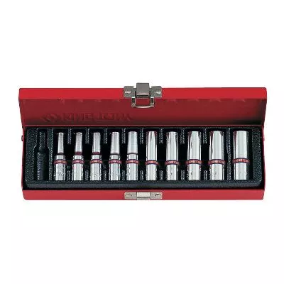 Набор глубоких торцевых головок 1/4&quot;, шестигранные, 5/32&quot;-1/2&quot;, 10 предметов KING TONY 2510SR KING TONY – анонс, характеристики, MST2510SR 