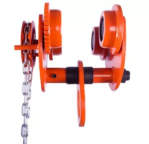 Детальная фотография тележка для тали tor тип в (gcl) 5х6 с механизмом 
передвижения