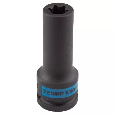 Головка торцевая ударная глубокая TORX Е-стандарт 3/4&quot;, E22, L = 110 мм KING TONY 647522M KING TONY – анонс, характеристики, MST647522M 