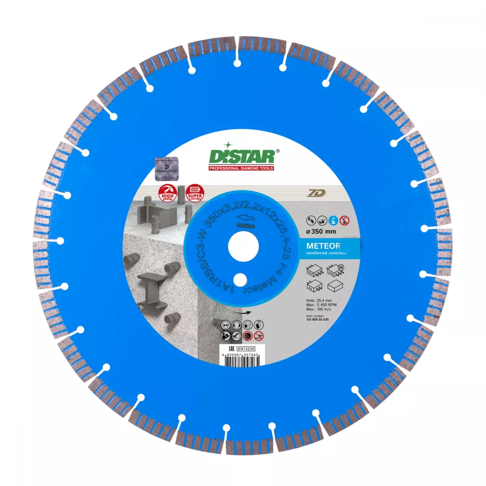 Алмазный диск DISTAR 1A1RSS/C3-W Meteor D350 Алмазный диск DISTAR 1A1RSS/C3-W Meteor D350