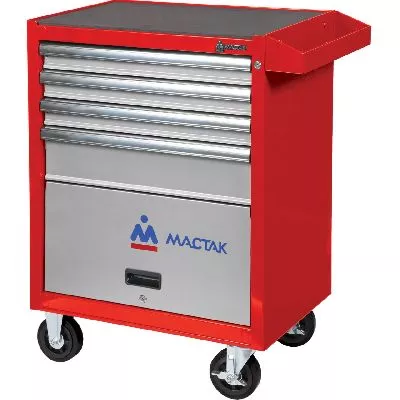 Тележка инструментальная, 4 выдвижных ящика и отсек, &quot;ОПТИМА&quot;, красная МАСТАК 522-04581MR МАСТАК – анонс, характеристики, MST522-04581MR 