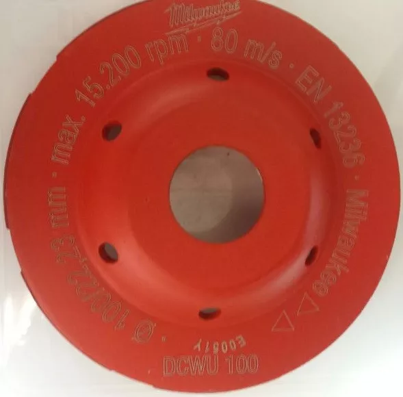 Алмазная чашка Milwaukee DCWU100 двухрядная – купить в , подробное изображение 
