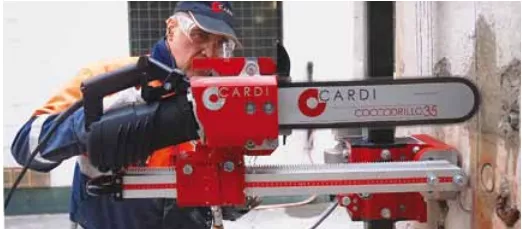 Электрическая алмазная цепная пила CARDI DV CD35-1500 бурение, сверление отверстий алмазными коронками Электрическая алмазная цепная пила CARDI DV CD35-1500 для сухой резки и мокрой