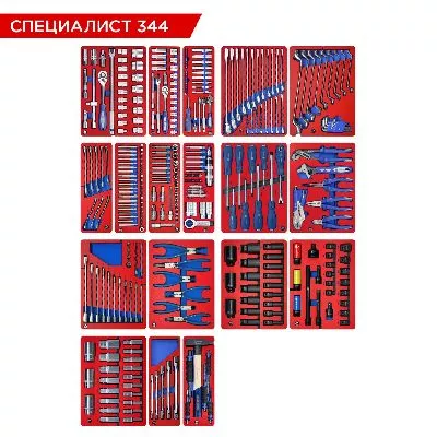 Цена по акции на набор инструментов 344 предмета, &quot;специалист 344&quot;, для тележки, 18 ложементов мастак 5-00344 в магазине Инструмент-24