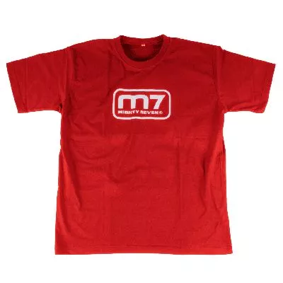 Футболка с логотипом бренда &quot;MIGHTY SEVEN&quot;, размер XL, красная MIGHTY SEVEN ZC-201R-XL MIGHTY SEVEN – анонс, характеристики, MSTZC-201R-XL 