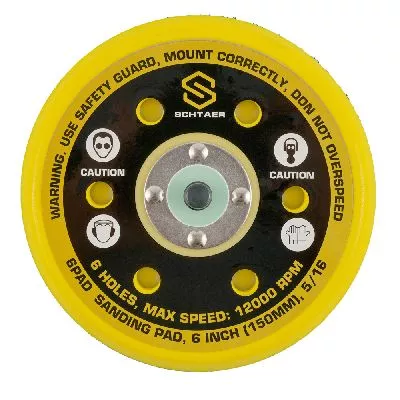 Опора для шлифовальной машинки Schtaer 6pad (150 мм, 6 отверстий) SCHTAER – анонс, характеристики, 