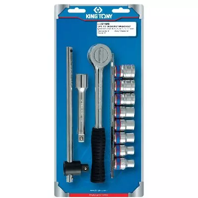 Набор торцевых головок 1/2&quot;, шестигранные, 10-19 мм, 11 предметов KING TONY 4311MR KING TONY – анонс, характеристики, MST4311MR 