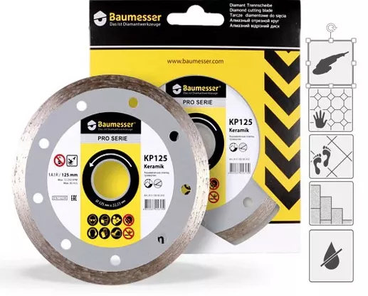 Алмазный диск Baumesser Keramik 1A1R D125 : детальное описание и быстрый заказ
