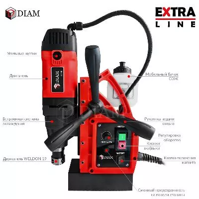 Магнитный сверлильный станок EX-50E DIAM – анонс, характеристики, 624001 