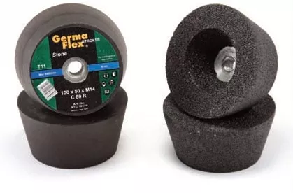 Конусный (чашечный) шлифовальный камень GermaFlex 100/50 М14 P120 Stroker С (по камню) – анонс, характеристики, 