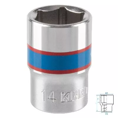 Головка торцевая стандартная шестигранная 3/8&quot;, 14 мм KING TONY 333514M KING TONY – анонс, характеристики, MST333514M 