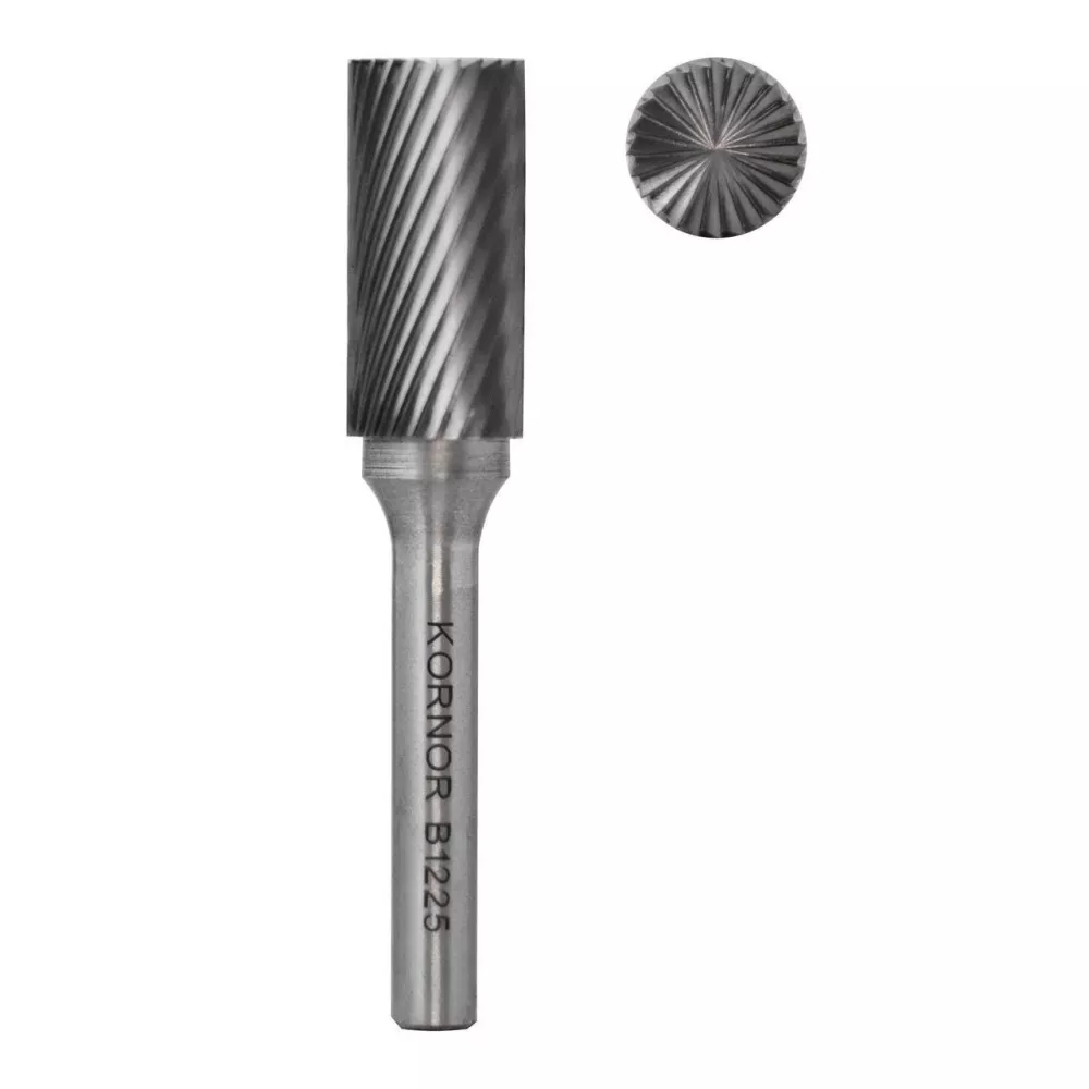 Борфреза цилиндрическая с торцом KORNOR B0820M06 насечка стандарт типа B Борфреза цилиндрическая с торцом KORNOR B0820M06 насечка стандарт типа B