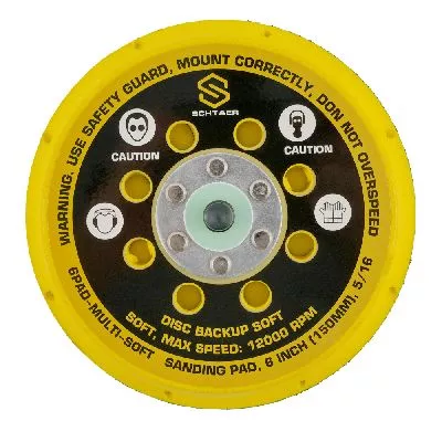 Опора для шлифовальной машинки Schtaer 6pad-MULTI-SOFT (150 мм, 15 отверстий) SCHTAER – анонс, характеристики, 