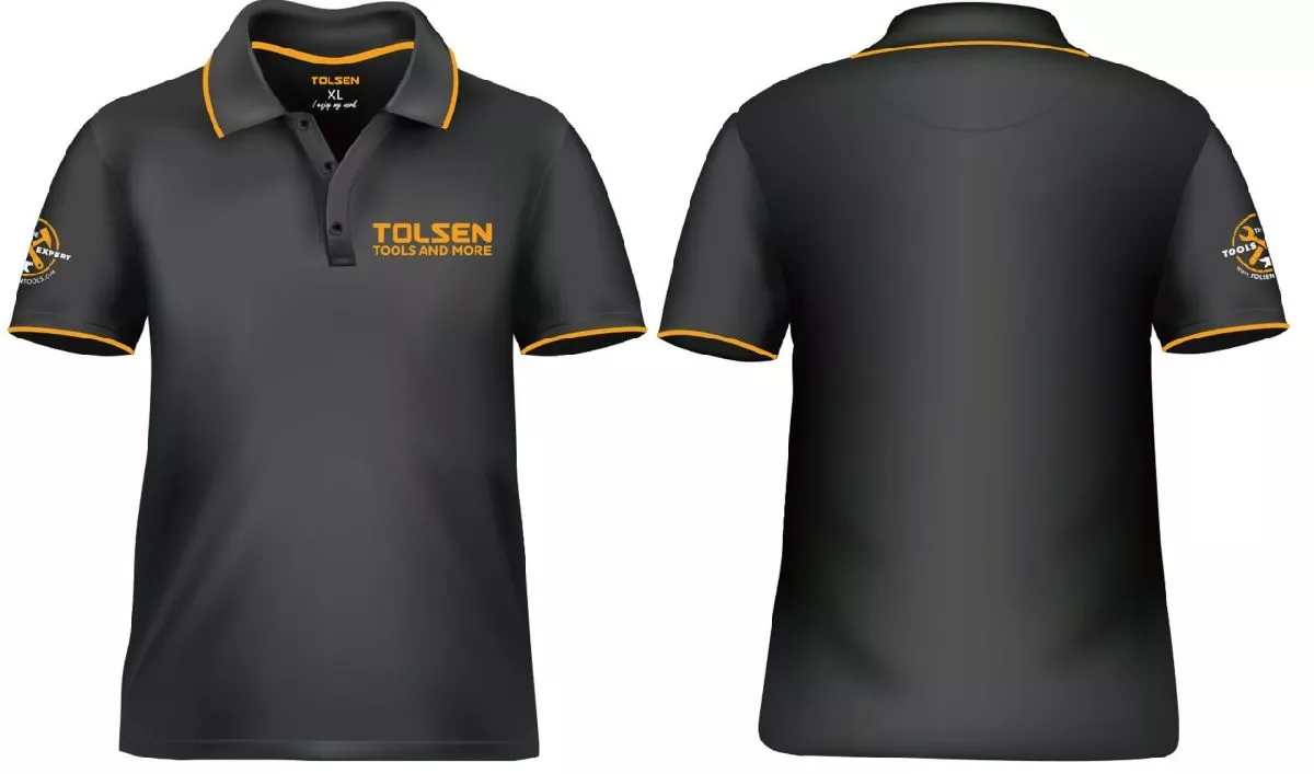 Футболка с логотипом бренда "TOLSEN", размер XL, черная TOLSEN TT90011-XL