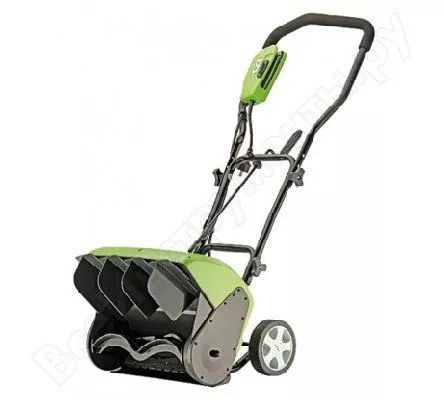 Электрические снегоуборщики : комплектация электрический снегоуборщик greennworks 1200 w Электрический снегоуборщик Greennworks 1200 W; цена 13 587 ₽
