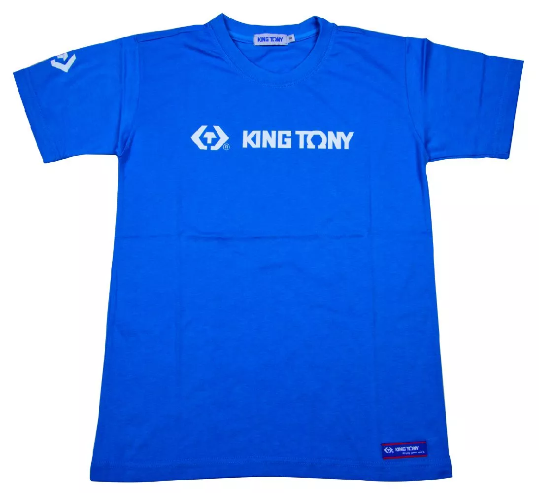Футболка с логотипом бренда "KING TONY" (размер: 2L), синяя KING TONY ZS142B-2L