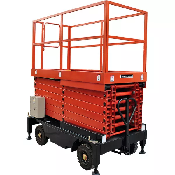 Детальная фотография ножничный подъемник с электрическим подъемом grost px 05-9000 (dc)