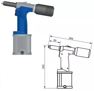 Пневмогидравлический заклепочник Bralo ВМ-525