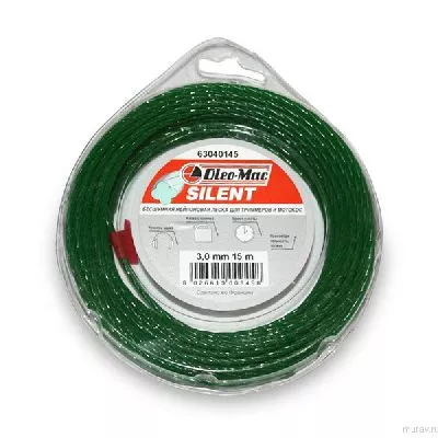 Расходные материалы : комплектация леска oleo-mac 3.0мм 15м silent Леска Oleo-Mac 3.0мм 15м silent; цена 790 ₽