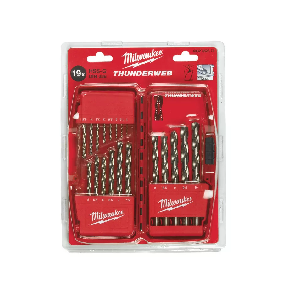 Набор сверел по металлу Milwaukee Thunderweb DIN338 (19 шт) - 6 шт