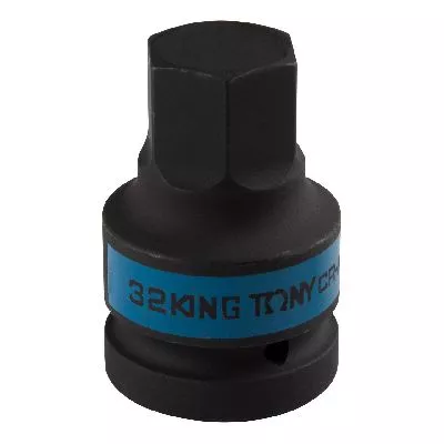 Насадка (бита) ударная торцевая 1&quot;, HEX, 32 мм, L = 80 мм KING TONY 801532M KING TONY – анонс, характеристики, MST801532M 