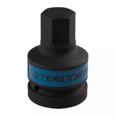 Насадка (бита) ударная торцевая 1&quot;, HEX, 27 мм, L = 80 мм KING TONY 801527M KING TONY – анонс, характеристики, MST801527M 