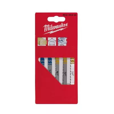 Набор полотен Milwaukee для лобзиков Set - 5 шт Полотна для лобзика Набор (5 принадл) (1 шт), Арт.4932345825 – купить в , анонс
Набор полотен Milwaukee для лобзиков Set - 5 шт – анонс, характеристики, Полотна для лобзика Набор (5 принадл) (1 шт), Арт.4932345825