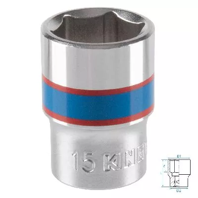 Головка торцевая стандартная шестигранная 3/8&quot;, 15 мм KING TONY 333515M KING TONY – анонс, характеристики, MST333515M 