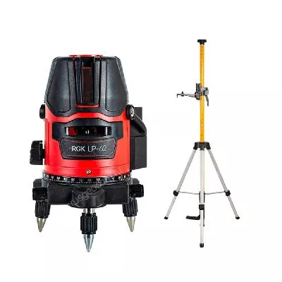 Комплект: лазерный уровень RGK LP-62 + штанга-упор RGK CG-2 (752848) RGK – анонс, характеристики, 