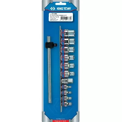 Набор торцевых головок 3/8&quot;, 1/2&quot;, TORX Е-стандарт, E4-E20, вороток, 12 предметов KING TONY 7112PR KING TONY – анонс, характеристики, MST7112PR 
