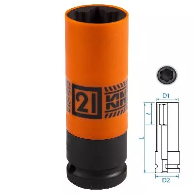 Головка для секретных болтов Hyundai, KIA ударная 1/2&quot;, 21 мм KING TONY 9BW4502 KING TONY – анонс, характеристики, MST9BW4502 