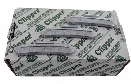Фото и описание:clipper грузик 0260 балансировочный для стального диска 60гр. (набор 50шт.)