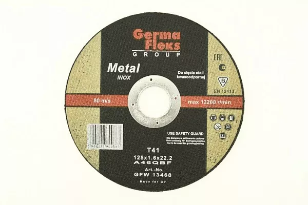 Диск отрезной GermaFlex INOX для стали нержавеющей D125х1,2 – купить в , детальное изображение
Диск отрезной GermaFlex INOX для стали нержавеющей D125х1,2 – купить в , подробное изображение