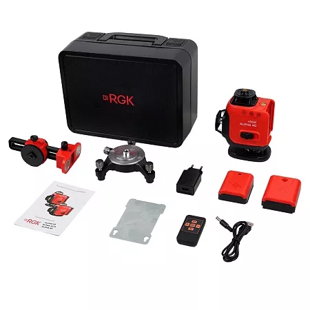 Лазерный уровень RGK ALPHA 4D с калибровкой с зелёным лучом (135054) RGK – анонс, характеристики, 