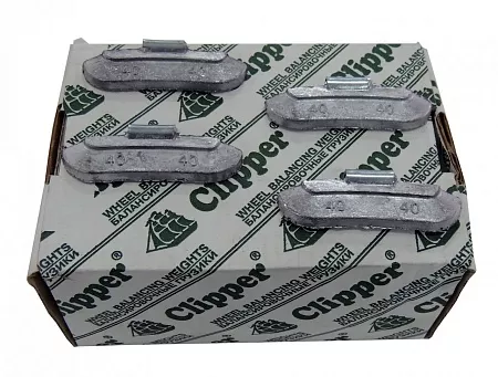 Фото и описание:clipper грузик 0240 балансировочный для стального диска 40гр. (набор 50шт.)