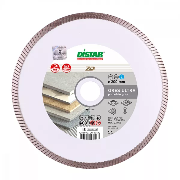Алмазный диск DISTAR 1A1R GRES ULTRA D250 : детальное описание и быстрый заказ